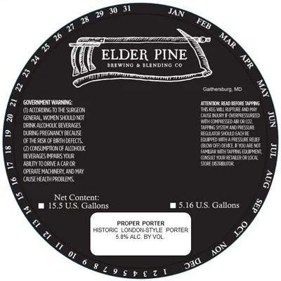Proper Porter label