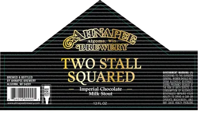 Two Stall Squared label