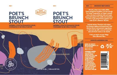 Poet's Brunch Stout label