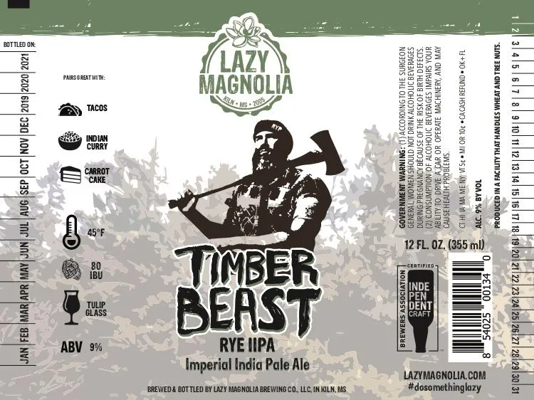 Timber Beast — full label as filed with TTB