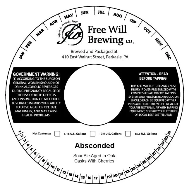 Absconded — full label as filed with TTB