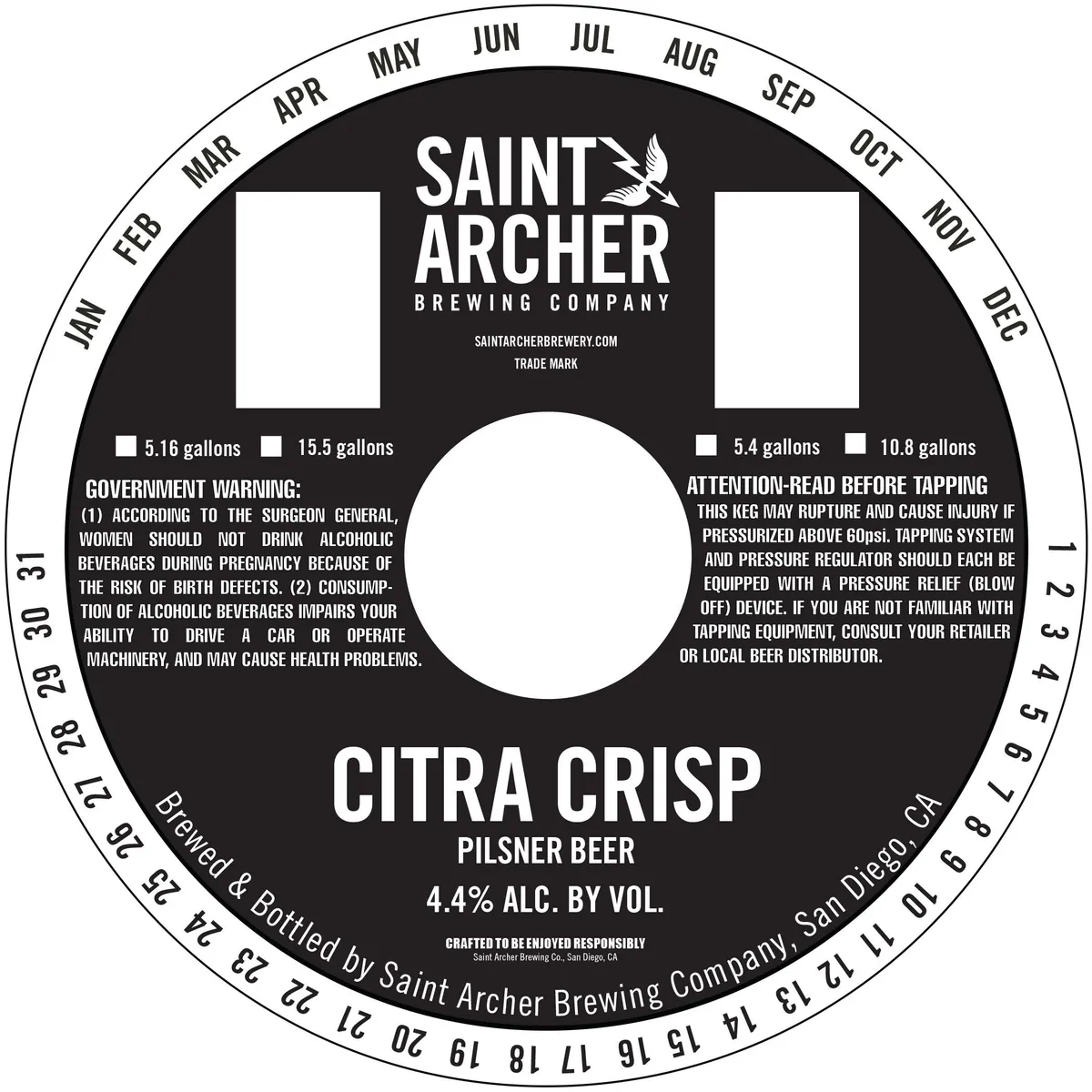Citra Crisp label art — SAINT ARCHER