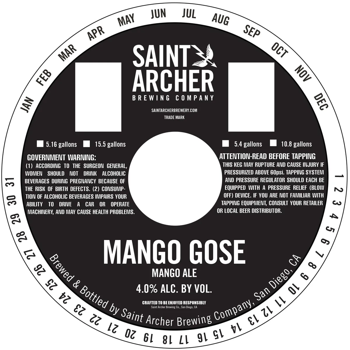 Mango Gose — full label as filed with TTB