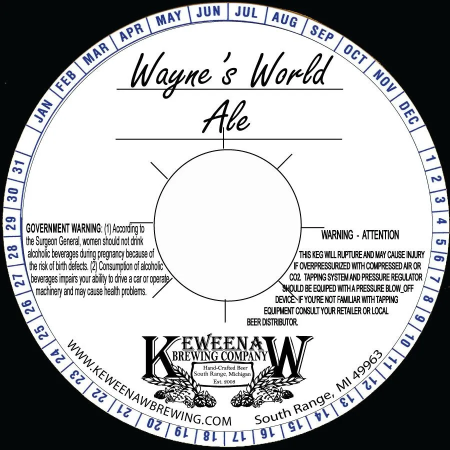 Wayne's World Ale — full label as filed with TTB