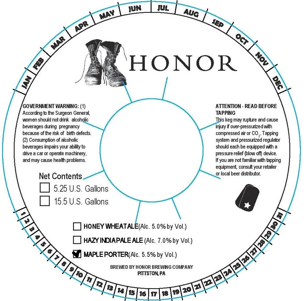 Maple Porter — full label as filed with TTB