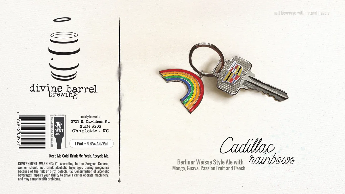 Cadillac Rainbows — full label as filed with TTB
