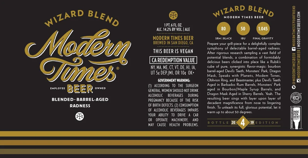 Wizard Blend — full label as filed with TTB
