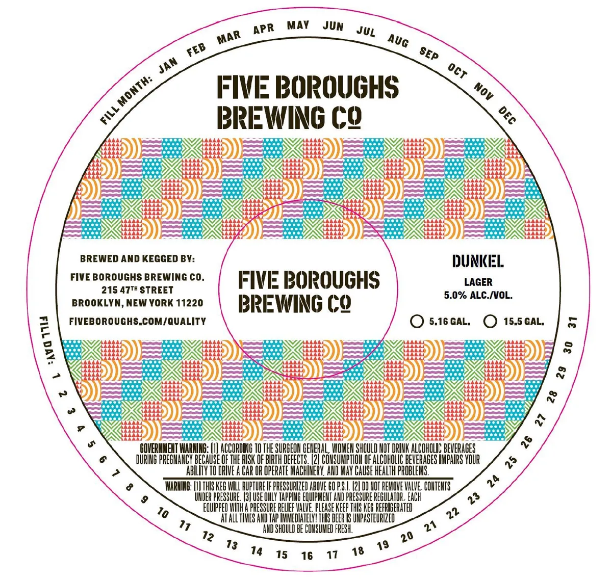Dunkel — full label as filed with TTB