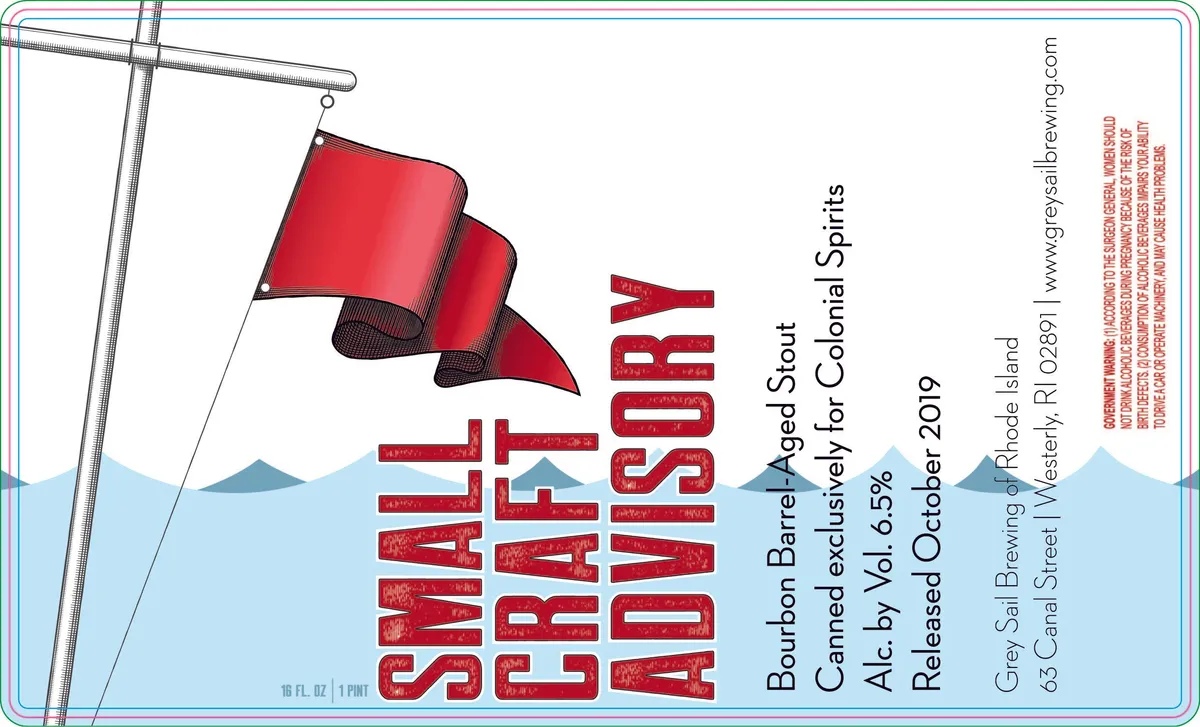 Small Craft Advisory — full label as filed with TTB