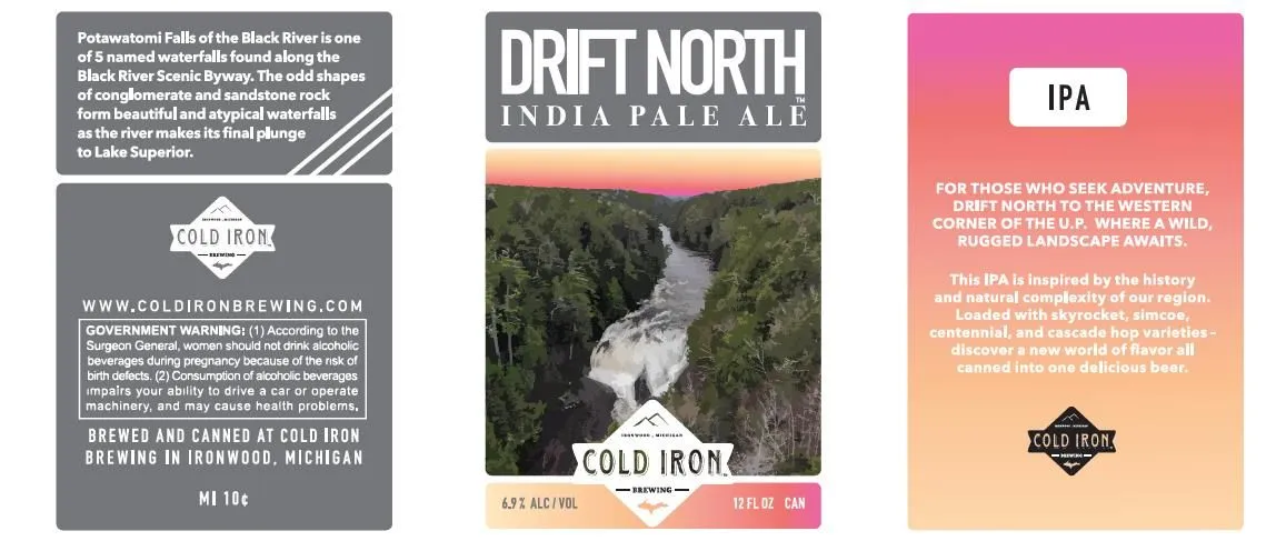 Drift North India Pale Ale — full label as filed with TTB