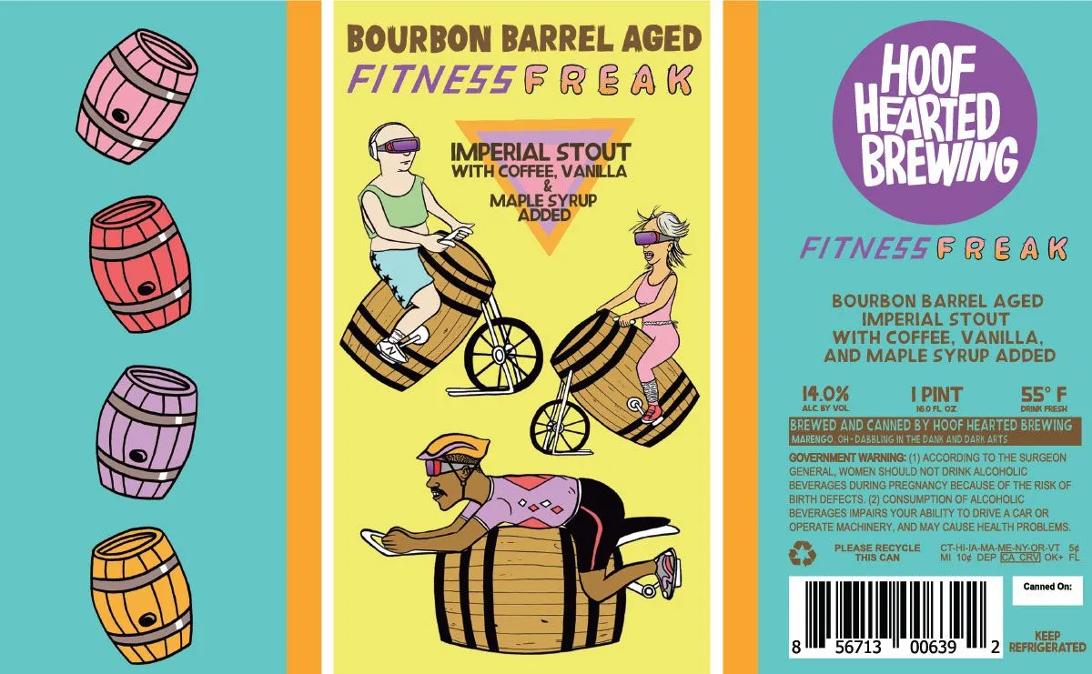 Fitness Freak Bourbon Barrel Aged — full label as filed with TTB