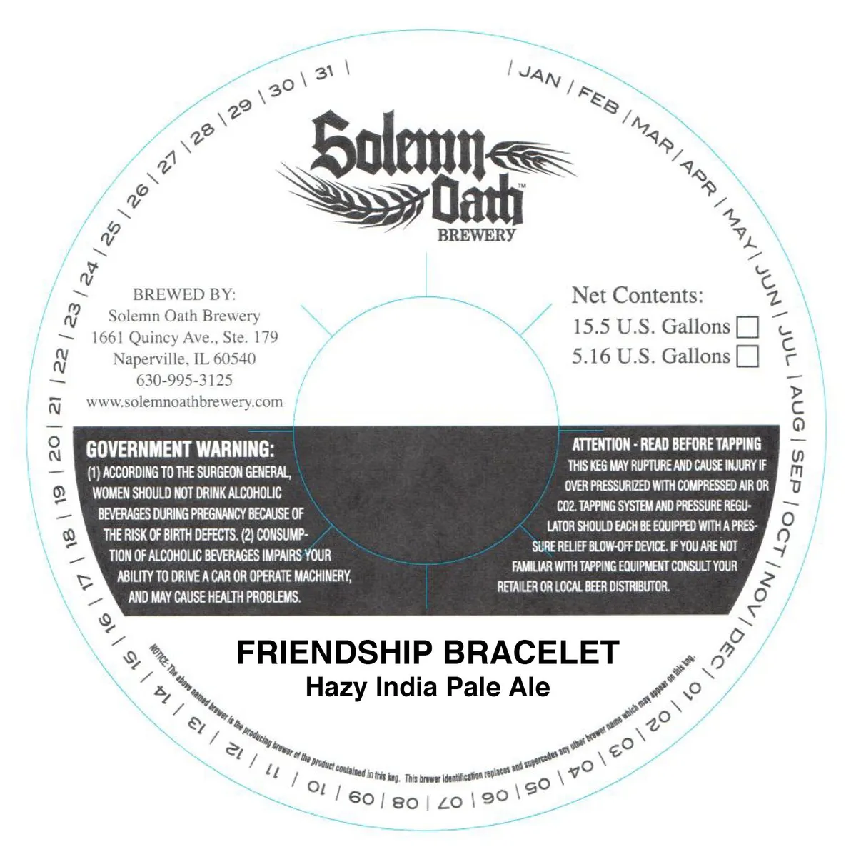 Friendship Bracelet — full label as filed with TTB