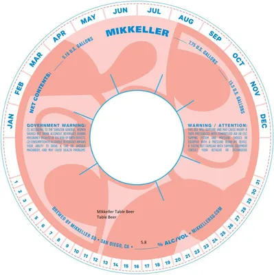 Mikkeller Table Beer label