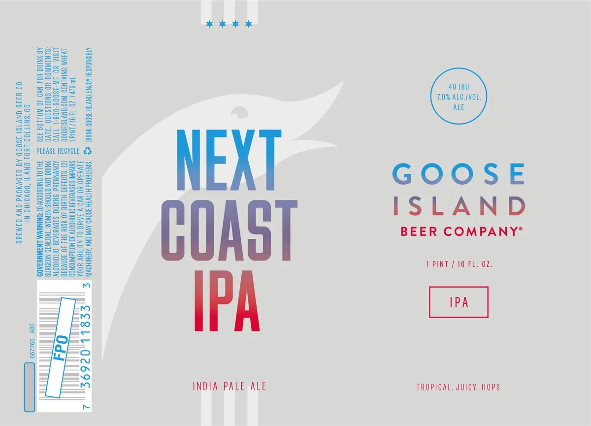 Next Coast IPA — full label as filed with TTB