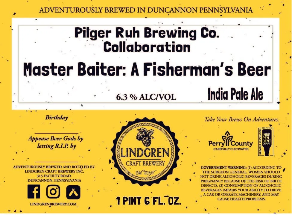Master Baiter: A Fisherman's Beer — full label as filed with TTB