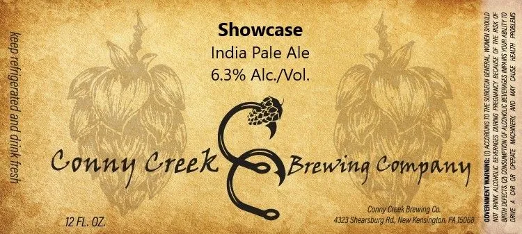 Showcase — full label as filed with TTB
