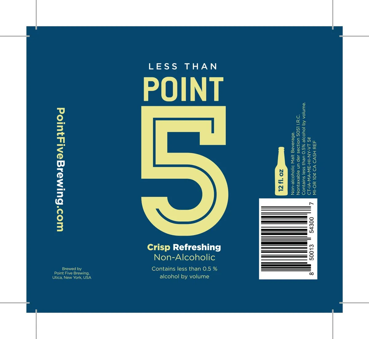Less Than Point 5 — full label as filed with TTB