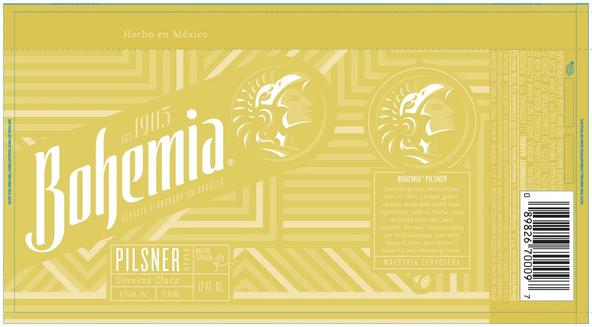 Bohemia Pilsner label