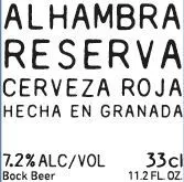 Alhambra Reserva Roja label