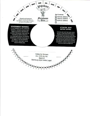 Helles for Sinners label