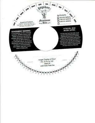 Vulgar Display of Sour label
