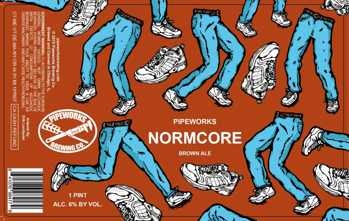 Normcore label art — PIPEWORKS BREWING CO