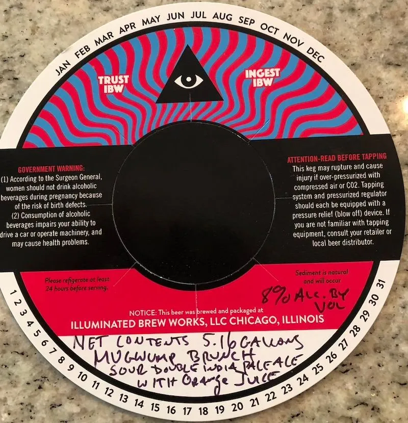 Mugwump Brunch — full label as filed with TTB