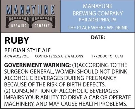 Ruby — full label as filed with TTB