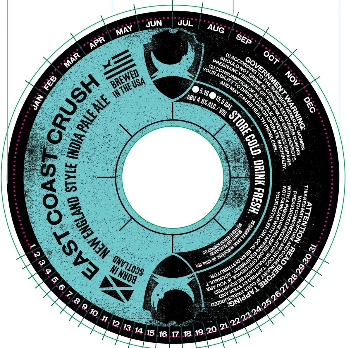 East Coast Crush — full label as filed with TTB