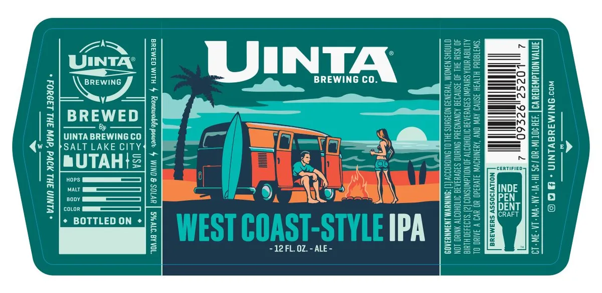 West Coast-Style IPA — full label as filed with TTB