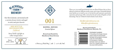 001 Barrel Series label