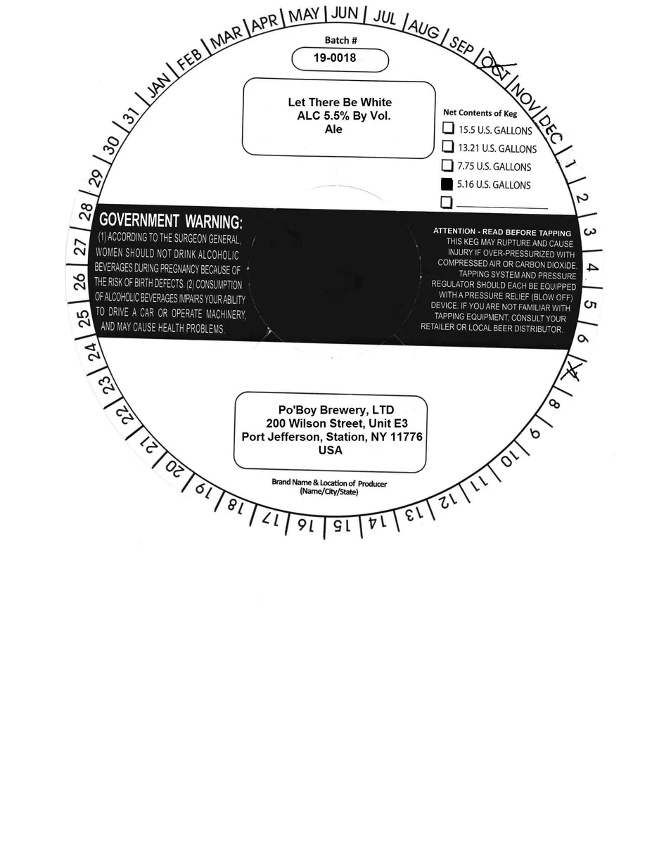 Let There Be White — full label as filed with TTB