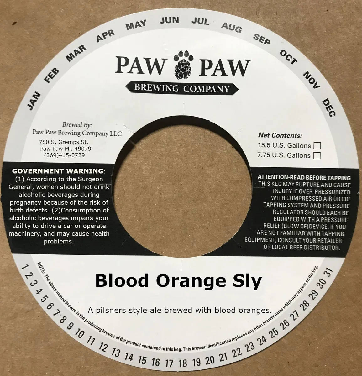 Blood Orange Sly — full label as filed with TTB