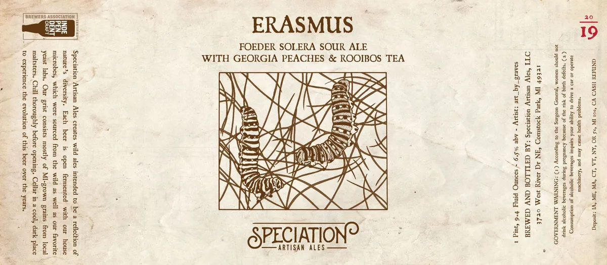 Erasmus — full label as filed with TTB