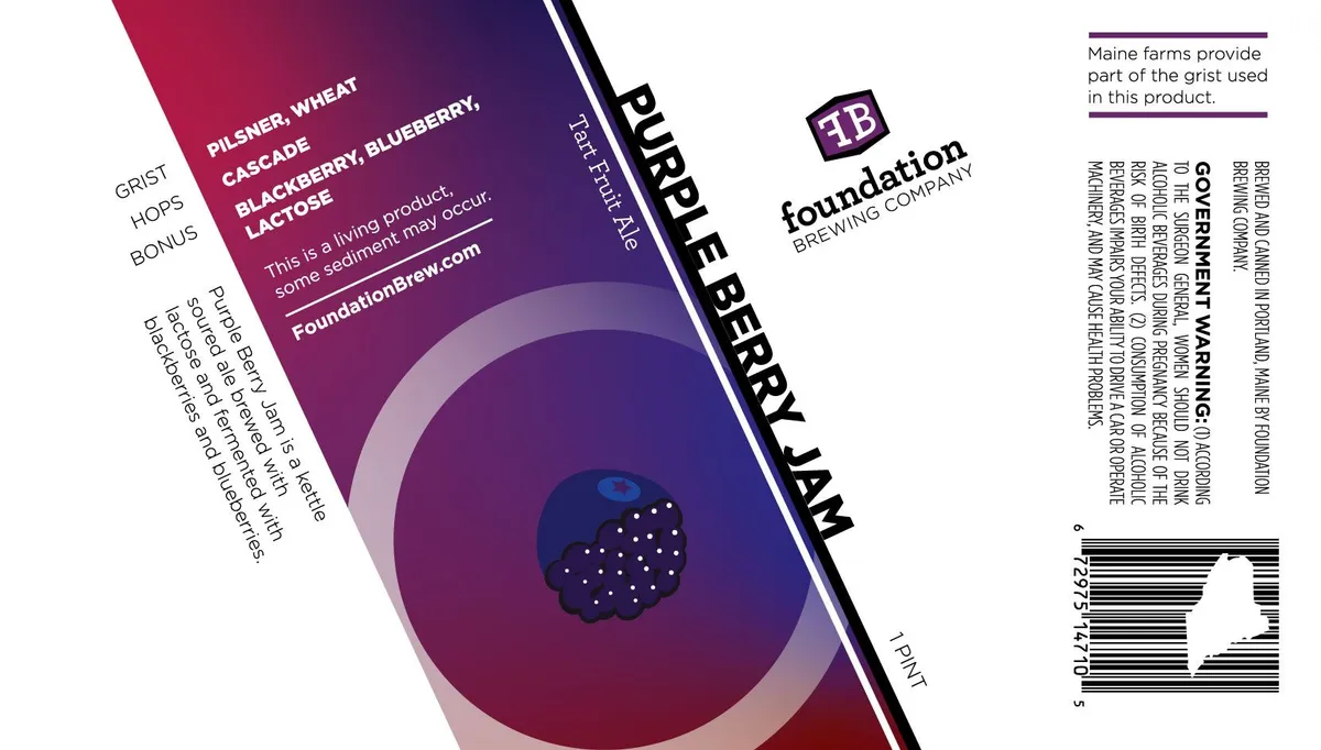 Purple Berry Jam — full label as filed with TTB