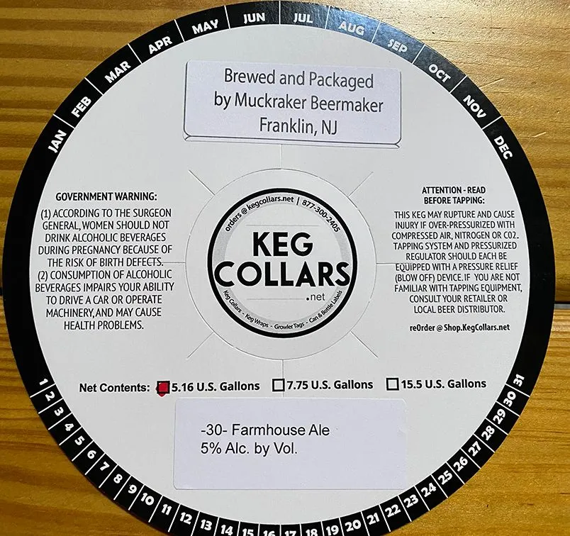 -30- Farmhouse Ale — full label as filed with TTB