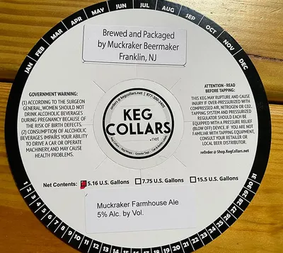 Muckraker Farmhouse Ale label