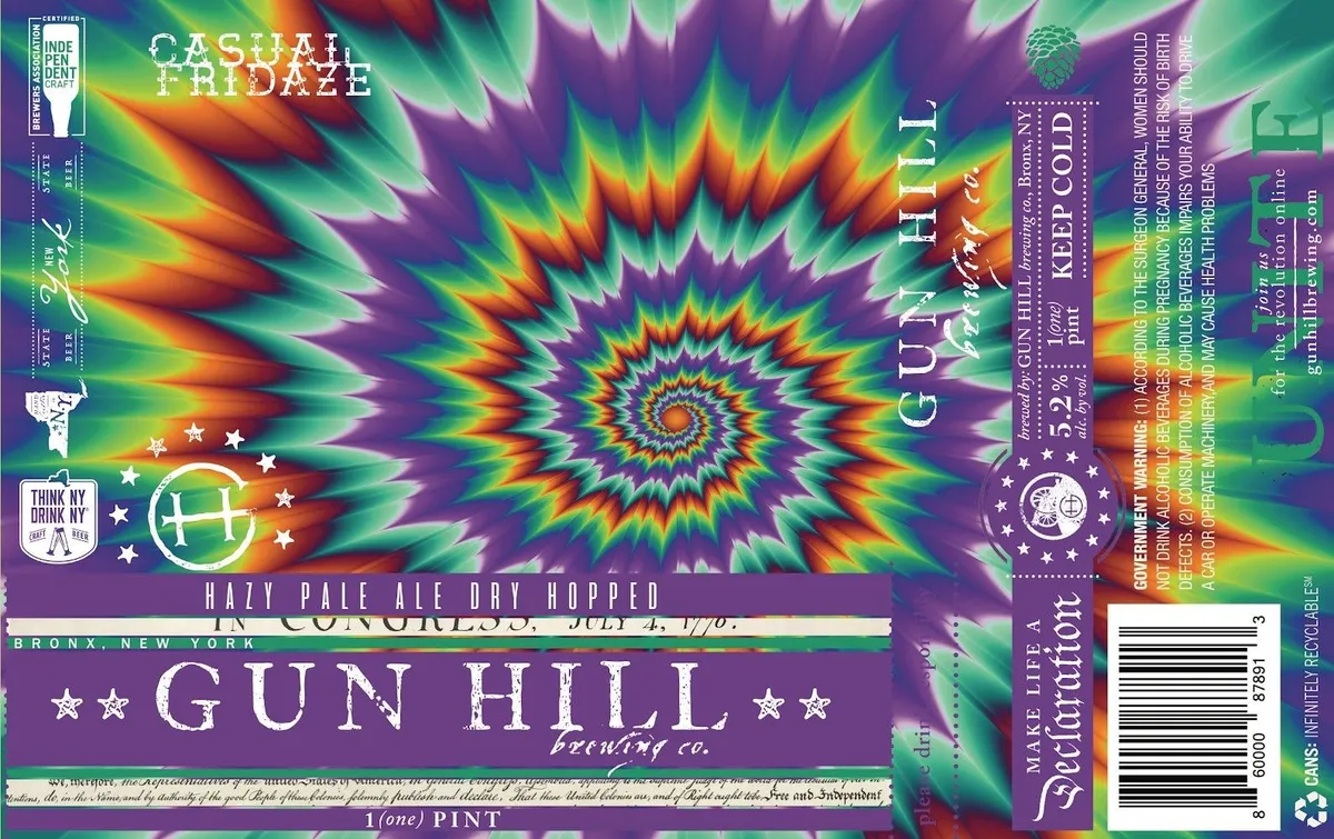 Casual Fridaze — full label as filed with TTB