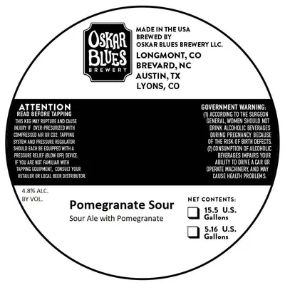 Pomegranate Sour label
