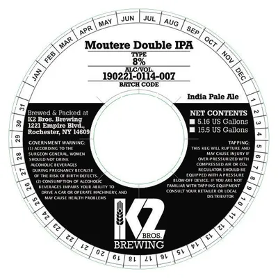 Moutere Double IPA label