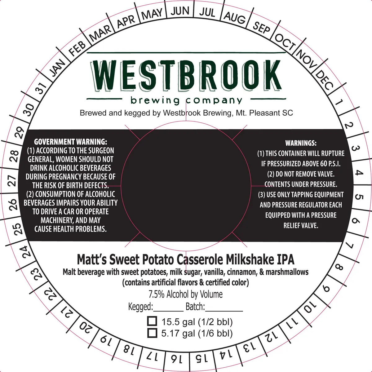 Matt's Sweet Potato Casserole Milkshake IPA — full label as filed with TTB