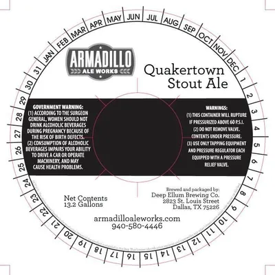 Quakertown Stout Ale label