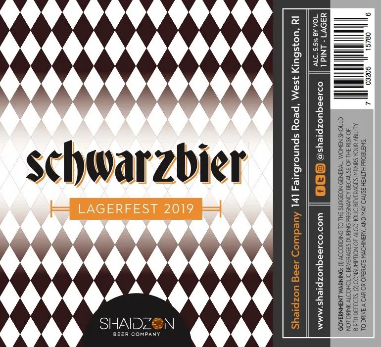 Schwarzbier Lagerfest 2019 — full label as filed with TTB