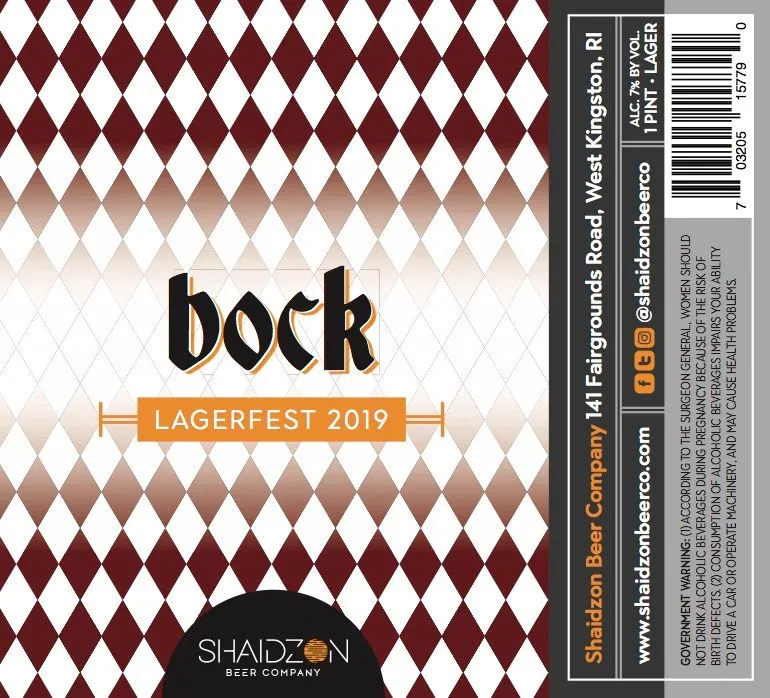 Bock — full label as filed with TTB