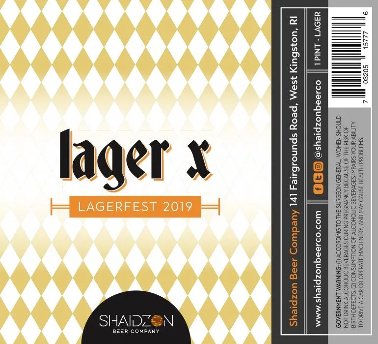 Lager X — full label as filed with TTB
