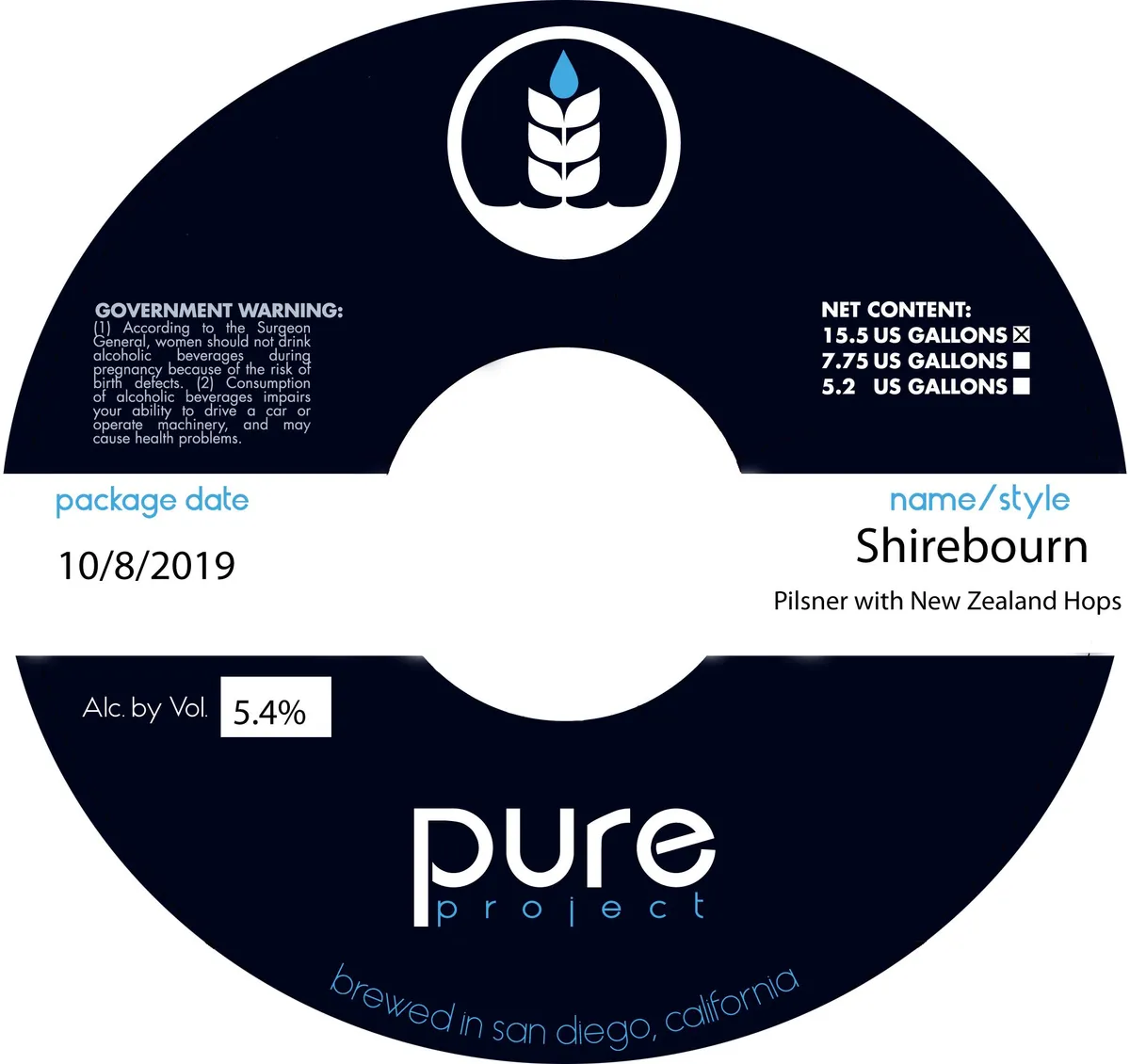 Shirebourn label art — SHIREBOURN