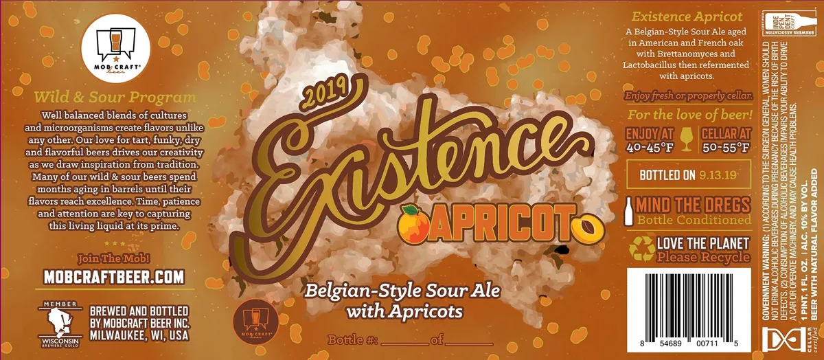 Existence Apricot label