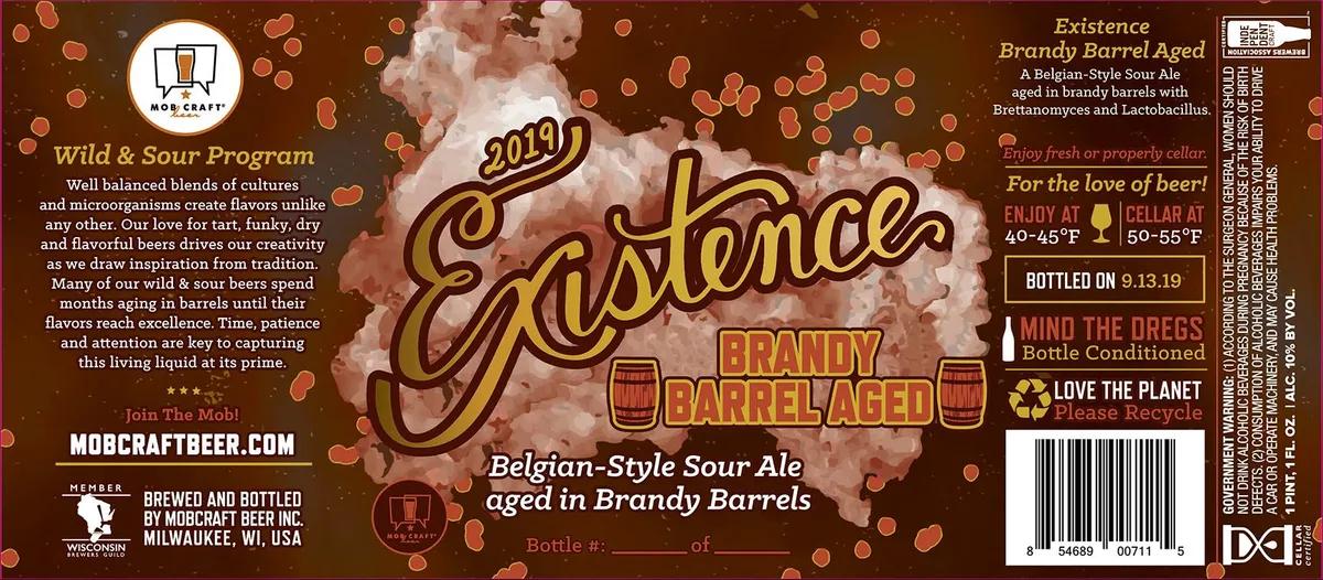 Existence Brandy Barrel Aged label