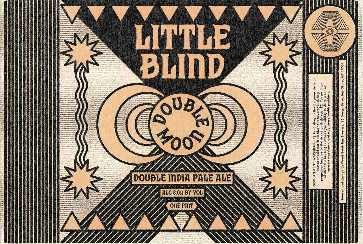 Double Moon label art — LITTLE BLIND