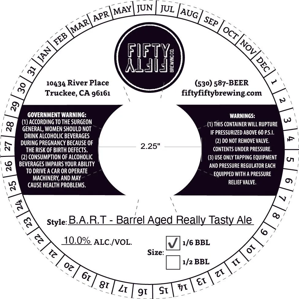 B.A.R.T. — full label as filed with TTB